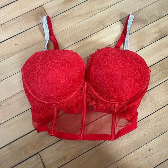 Victoria's Secret | Intimates & Sleepwear | Victorias Secret Red Lace ...